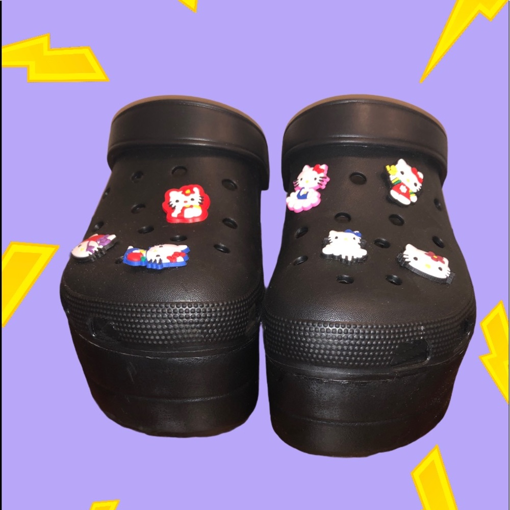 Cape Robbin Platform Clogs with Hello Kitty Charms